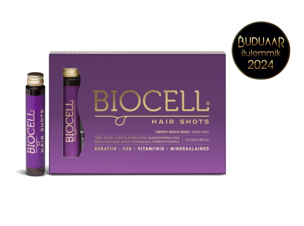 BIOCELL® Hair Shots: suukaudne keratiin vitamiinide ja mineraalidega. Sinu juuste tervise jaoks.